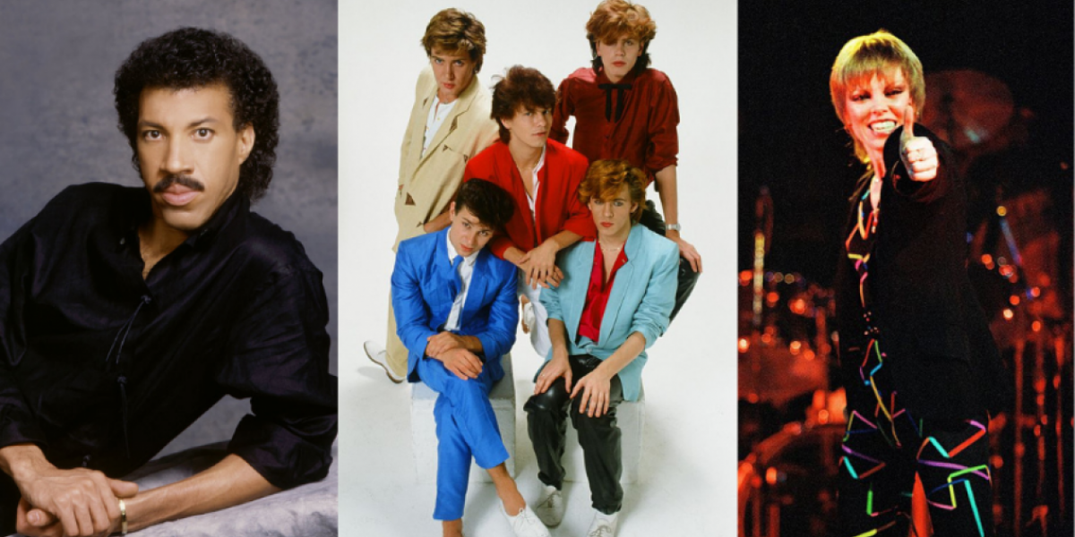 L-R: Lionel Richie, Duran Duran, Pat Benatar