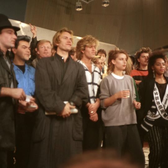From the Band Aid session, 1984