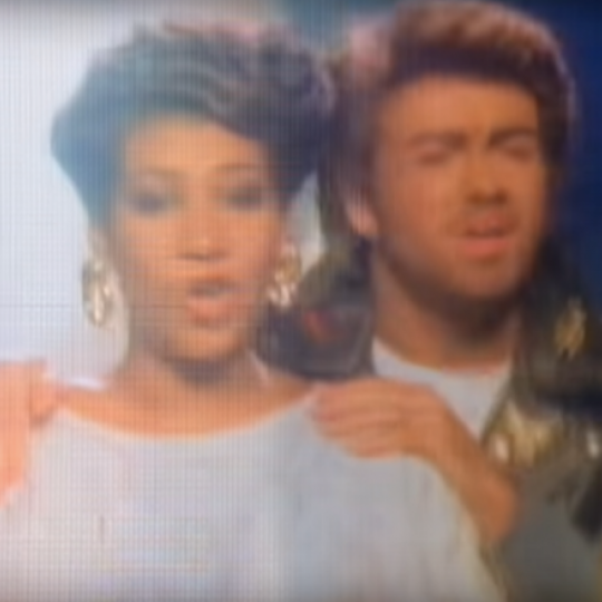 Aretha Franklin and George Michael in "I Knew You Were Waiting (for Me)"