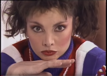 Toni Basil in the "Mickey" video