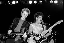 (MANDATORY CREDIT Ebet Roberts/Redferns) Hall & Oates, Daryl Hall and John Oates, performing on tour in May 1980. (Photo by Ebet Roberts/Redferns)