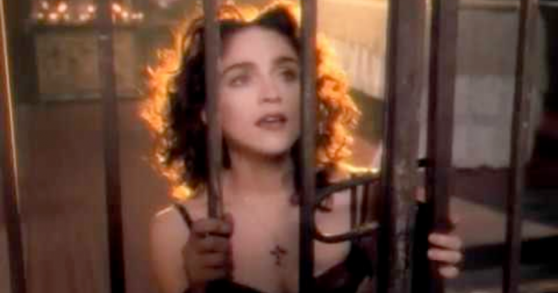 Madonna in the "Like a Prayer" video