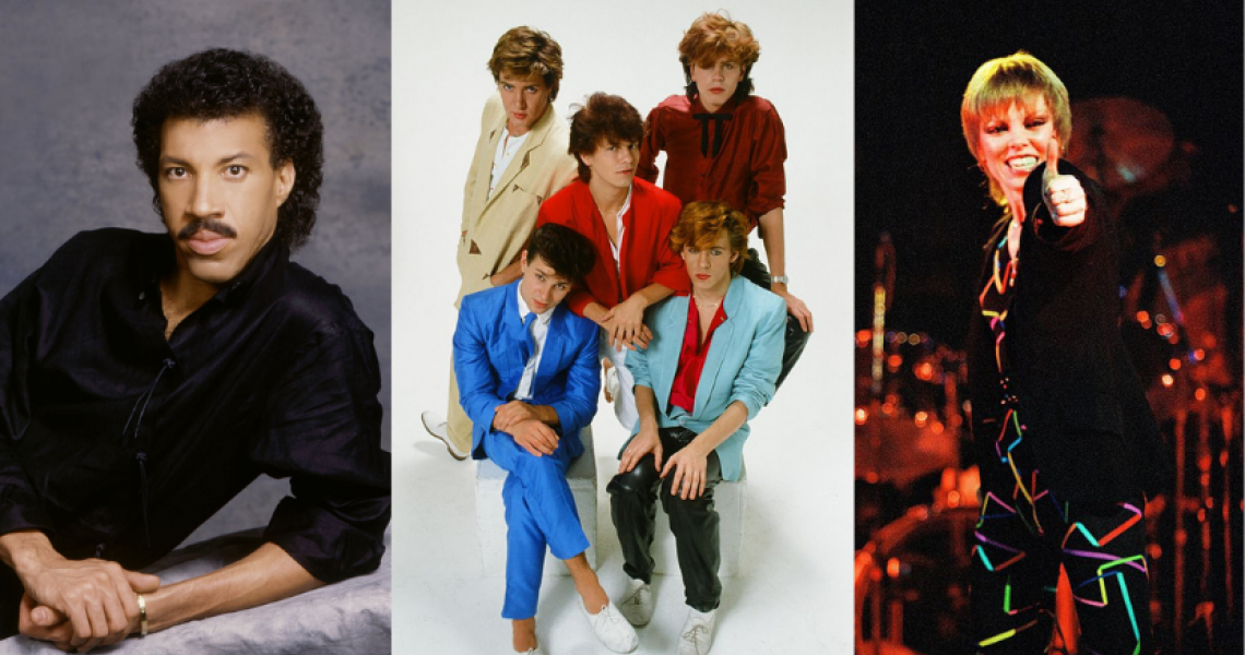L-R: Lionel Richie, Duran Duran, Pat Benatar