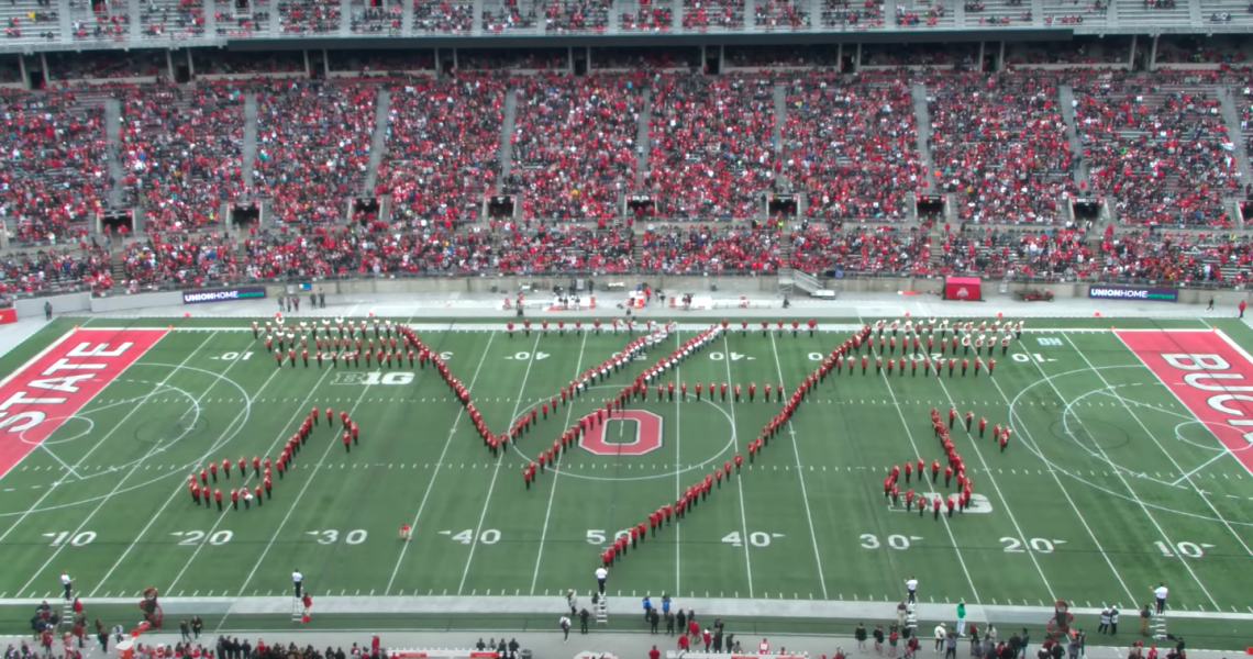 The Ohio State University Athletic Band pays tribute to Van Halen